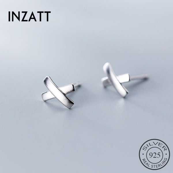 stud inzareal 925 sterling silver minimalist cross geometry earrings for fashion woman party trendy fine jewelry accessories, Golden;silver
stud inzareal 925 sterling silver minimalist cross geometry earrings for fashion woman party trendy fine jewelry accessories, Golden;silver