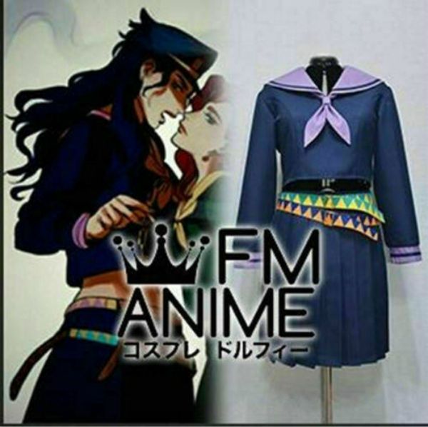 jojo's bizarre adventure jotaro kujo female uniform cosplay costume, Black;red
jojo's bizarre adventure jotaro kujo female uniform cosplay costume, Black;red