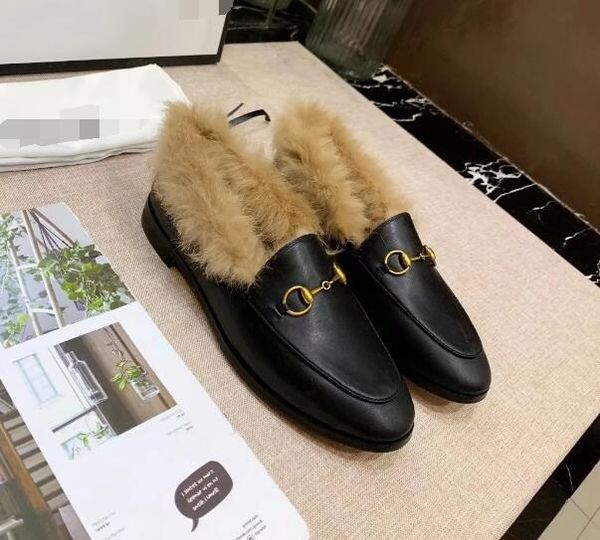 new fashion women s casual shoes real leather driving shoes shoes female rabbit hair short boots with box, Black
new fashion women s casual shoes real leather driving shoes shoes female rabbit hair short boots with box, Black