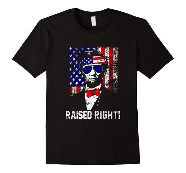 2019 fashion summer style abe lincoln t shirt | republican tshirt | raised right shirt tee shirt