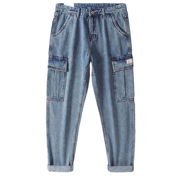 men's jeans men autumn and winter straight loose multi-pocket overalls plus size all-match harem pants vintage, Blue
men's jeans men autumn and winter straight loose multi-pocket overalls plus size all-match harem pants vintage, Blue
