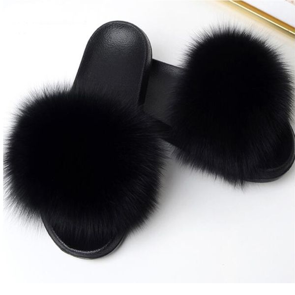 slippers women's winter real fur cute fluffy furry sandals woman slides female plush flip flops indoor warm home shoes, Black
slippers women's winter real fur cute fluffy furry sandals woman slides female plush flip flops indoor warm home shoes, Black