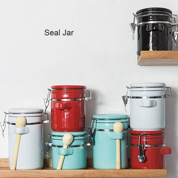 4 color multifunctional ceramic storage tank with lid sealed jar pot domestic seasoning tank snack grain storage
4 color multifunctional ceramic storage tank with lid sealed jar pot domestic seasoning tank snack grain storage