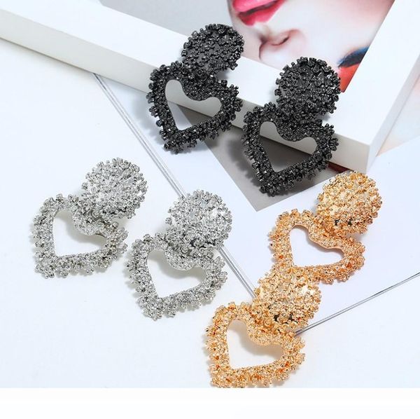 big vintage earrings for women color golden geometric earrings 2020 metal earing hanging trend jewelry, Silver 
big vintage earrings for women color golden geometric earrings 2020 metal earing hanging trend jewelry, Silver