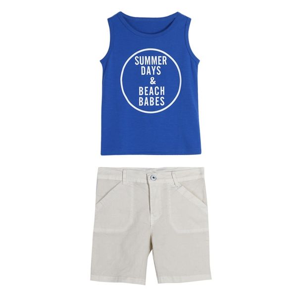 new summer baby boy clothes two pieces sets loose cool cotton casual sleeveless letter print vest t-shirt +short pants 1-4y, White
new summer baby boy clothes two pieces sets loose cool cotton casual sleeveless letter print vest t-shirt +short pants 1-4y, White