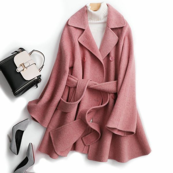 women's wool & blends factory outlet wine red double-sided cashmere coat female version with little han kuo thickening belt loose high-, Black
women's wool & blends factory outlet wine red double-sided cashmere coat female version with little han kuo thickening belt loose high-, Black