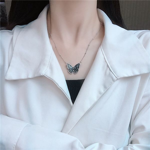 korean retro old small butterfly necklace female niche design sense hip-hop clavicle chain personality girl necklace wholesale, Silver
korean retro old small butterfly necklace female niche design sense hip-hop clavicle chain personality girl necklace wholesale, Silver