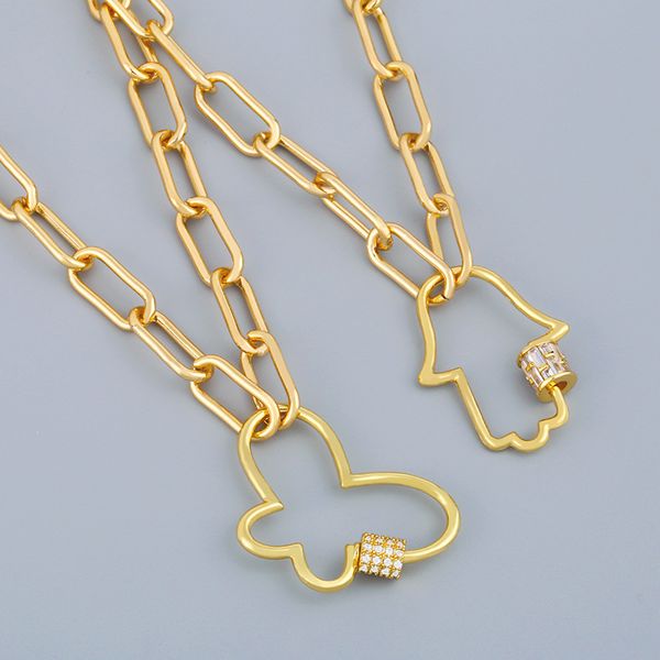flola gold chain butterfly necklace for women cz crystal fatima hand necklace pendant women carabiner lock punk jewelry nker31, Silver
flola gold chain butterfly necklace for women cz crystal fatima hand necklace pendant women carabiner lock punk jewelry nker31, Silver