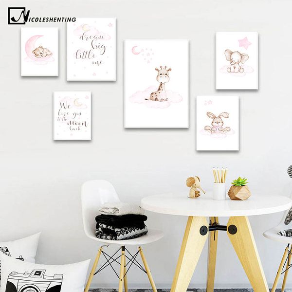 bunny giraffe bear picture cute animal moon nursery poster child wall art canvas print painting nordic kids baby bedroom decor
bunny giraffe bear picture cute animal moon nursery poster child wall art canvas print painting nordic kids baby bedroom decor