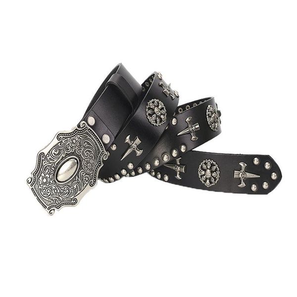 genuine leather vintage metal skull punk men belt jeans white belt stud cowboy strap cinturon ceinture homme riem belts, Black;brown
genuine leather vintage metal skull punk men belt jeans white belt stud cowboy strap cinturon ceinture homme riem belts, Black;brown