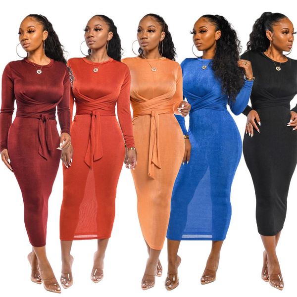 women dresses slim o neck long sleeve solid color dress fashion autumn high waist women clothing, Black;gray
women dresses slim o neck long sleeve solid color dress fashion autumn high waist women clothing, Black;gray