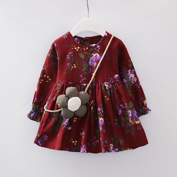 clearance lovely baby girls kids girls long sleeves floral print princess dress+cartoon shoulder bag set z0211, White
clearance lovely baby girls kids girls long sleeves floral print princess dress+cartoon shoulder bag set z0211, White