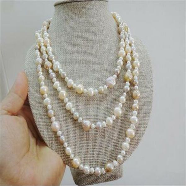 plus long 80 "6-13mm naturel mer du sud véritable or rose violet collier de perles, Silver
plus long 80 "6-13mm naturel mer du sud véritable or rose violet collier de perles, Silver