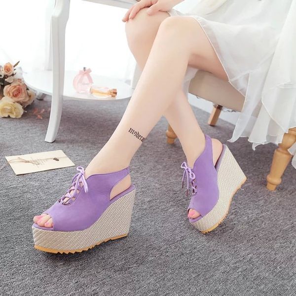 sandals peep toe leisure sewing platform wedges women gladiator solid shoes super high front rear strap summer, Black
sandals peep toe leisure sewing platform wedges women gladiator solid shoes super high front rear strap summer, Black