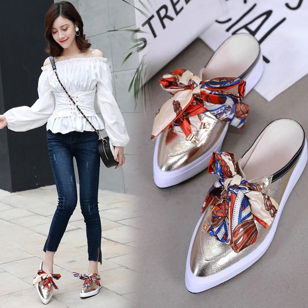 shoes women low pointed toe on a wedge house slippers platform pantofle med butterfly-knot slides soft 2020 summer cover hoof, Black
shoes women low pointed toe on a wedge house slippers platform pantofle med butterfly-knot slides soft 2020 summer cover hoof, Black