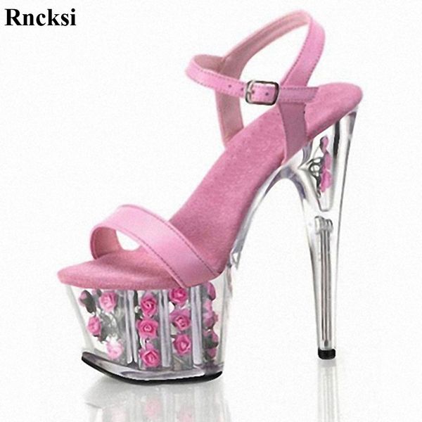 sandals rncksi elegant ankle strap pink flower sole design 15cm high heel shoes pole dance wedding, Black
sandals rncksi elegant ankle strap pink flower sole design 15cm high heel shoes pole dance wedding, Black