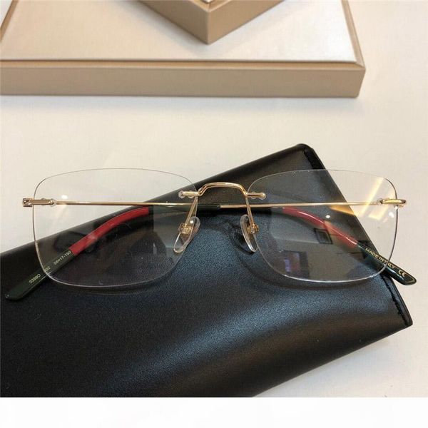 new fashion luxury designer optical glasses 0399o square frameless glasses trend simple style eyewear come with case 0399, White;black
new fashion luxury designer optical glasses 0399o square frameless glasses trend simple style eyewear come with case 0399, White;black