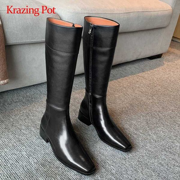 krazing пот конно сапоги из натуральной кожи подиум квадратный носок толстый каблук мед молния красота девушки моды высокие сапоги l10, Black
krazing пот конно сапоги из натуральной кожи подиум квадратный носок толстый каблук мед молния красота девушки моды высокие сапоги l10, Black