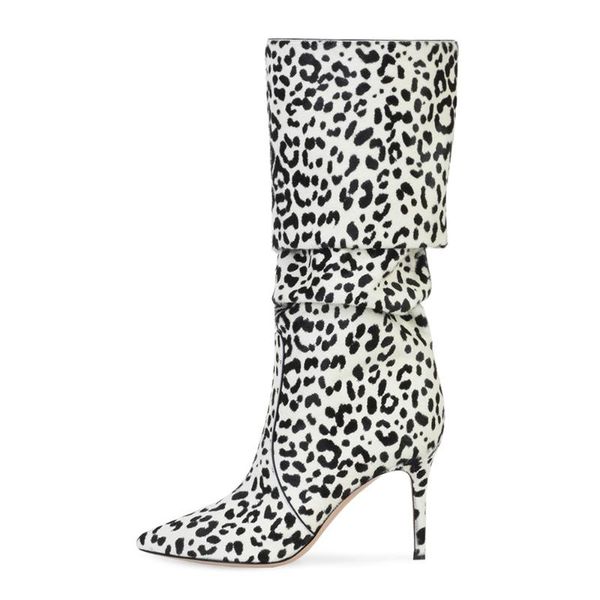 spring autumn high heels fashion boots for woman knee high stretch boots leopard stilettos shoes women big size 45, Black
spring autumn high heels fashion boots for woman knee high stretch boots leopard stilettos shoes women big size 45, Black