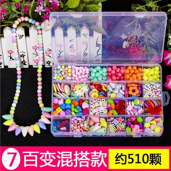 24 Grid Diy Handmade Beads Toys For Toddlers Making Accessory Set Girl Weaving Bracelet Jewelry Making Toy Kids Creative Gift