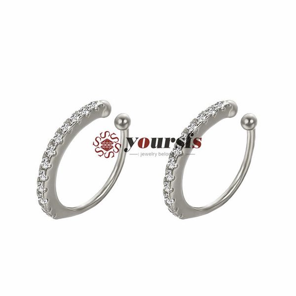 yoursfs whited gold plated sterling sliver 925 minimalist cartilage hoop ear cuff for non pierced ears with cz crystal earrings, Silver
yoursfs whited gold plated sterling sliver 925 minimalist cartilage hoop ear cuff for non pierced ears with cz crystal earrings, Silver