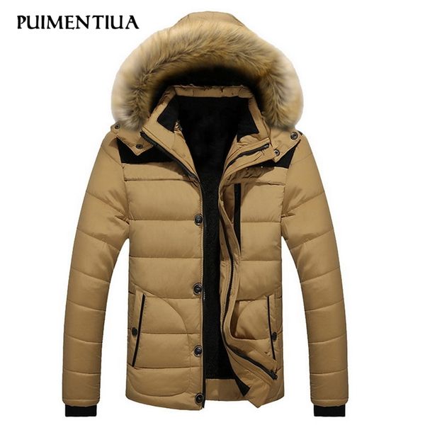 puimentiua casual hooded jacket winter warm fur collar men's patchwork thick outwear male coats zipper plus size abrigo hombre, Black
puimentiua casual hooded jacket winter warm fur collar men's patchwork thick outwear male coats zipper plus size abrigo hombre, Black