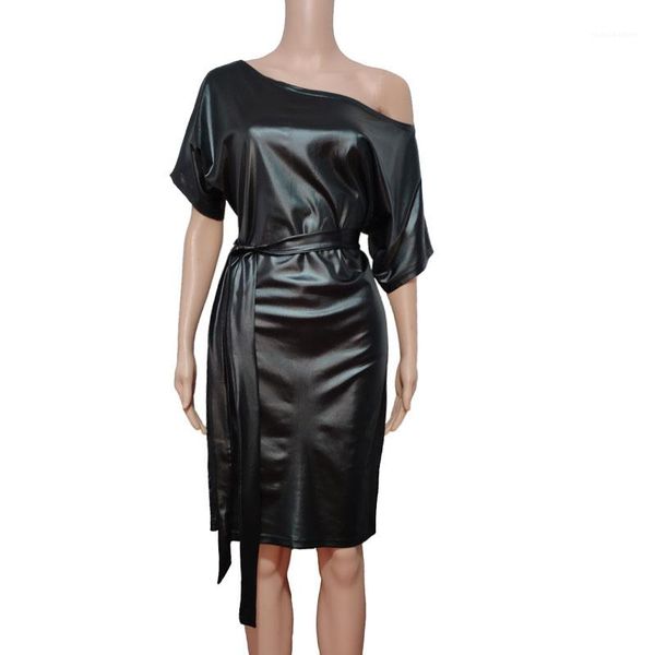 solid color printed imitation leather short sleeve dress fashion ladies clothing summer womens designer pencil dress sexy, Black;gray
solid color printed imitation leather short sleeve dress fashion ladies clothing summer womens designer pencil dress sexy, Black;gray