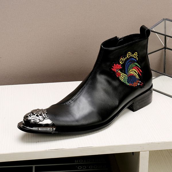 boots trend men's shoes genuine leather high fashion zapatos de hombre men boots pointed toe ankle cow leather rubber, Black
boots trend men's shoes genuine leather high fashion zapatos de hombre men boots pointed toe ankle cow leather rubber, Black