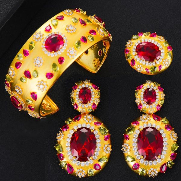 godki big fashion luxury 3pc bracelet ring earring sets for women wedding bridal cubic zirconia dubai party jewelry boho 2020, Silver
godki big fashion luxury 3pc bracelet ring earring sets for women wedding bridal cubic zirconia dubai party jewelry boho 2020, Silver