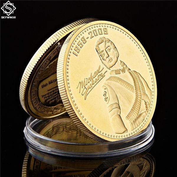 the king of pop michael jackson craft souvenir coin gold plated commemorative badge annivesary gift
the king of pop michael jackson craft souvenir coin gold plated commemorative badge annivesary gift