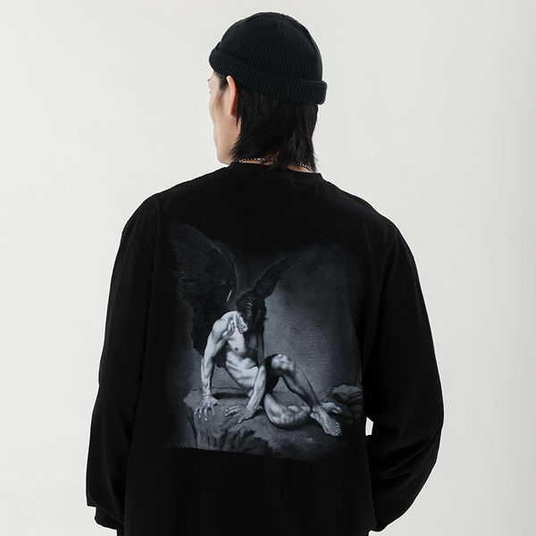 2020 men hip hop streetwear oversized t shirt long sleeve printed t-shirt cotton casual oversize tees loose black, White;black
2020 men hip hop streetwear oversized t shirt long sleeve printed t-shirt cotton casual oversize tees loose black, White;black