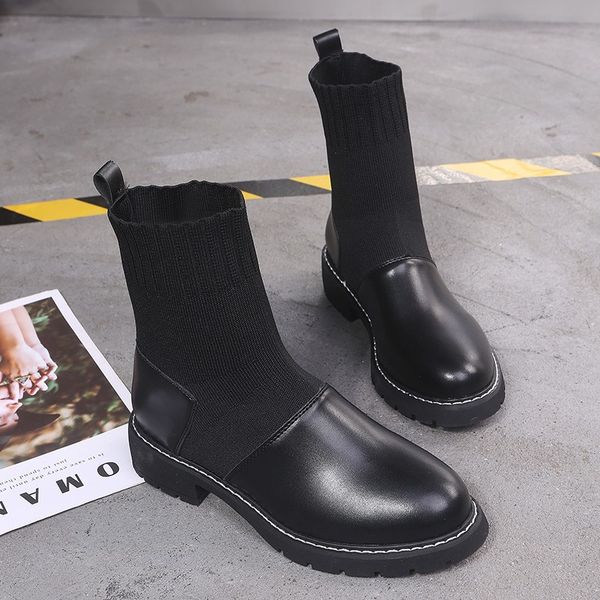brand women's shoes lolita boots booties woman 2020 low heel boots-women round toe fashion mid-calf stockings mid calf, Black
brand women's shoes lolita boots booties woman 2020 low heel boots-women round toe fashion mid-calf stockings mid calf, Black