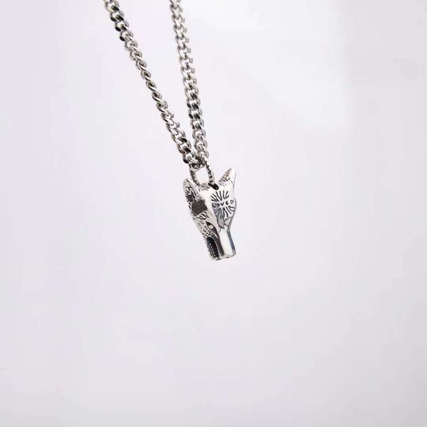 new style wolf head necklace for silver plated designe chain necklaces