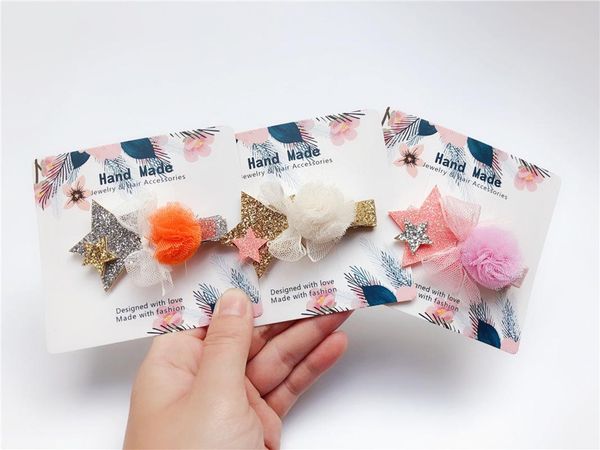 boutique 15pcs fashion cute glitter star hairpins solid gauze pom pom cartoon hair clips princess headwear hair accessories, Slivery;white
boutique 15pcs fashion cute glitter star hairpins solid gauze pom pom cartoon hair clips princess headwear hair accessories, Slivery;white