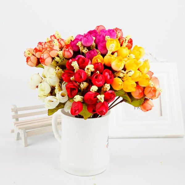 15heads/lot silk artificial flowers flower small bud rose bride bouquet for wedding home decoration fake flowers
15heads/lot silk artificial flowers flower small bud rose bride bouquet for wedding home decoration fake flowers