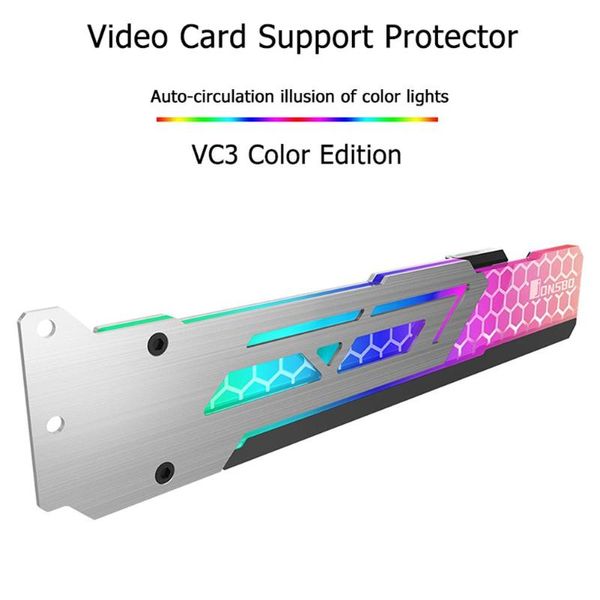 jonsbo v3 3 pin dc12v rgb graphics card support frame colorful automatic led change universal video card holder bracket newst
jonsbo v3 3 pin dc12v rgb graphics card support frame colorful automatic led change universal video card holder bracket newst