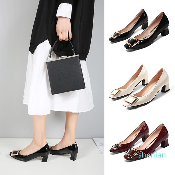 2018 stylish square metal embellished patent leather black burgundy chunky heels ladies pumps slip-on office shoes for women
2018 stylish square metal embellished patent leather black burgundy chunky heels ladies pumps slip-on office shoes for women