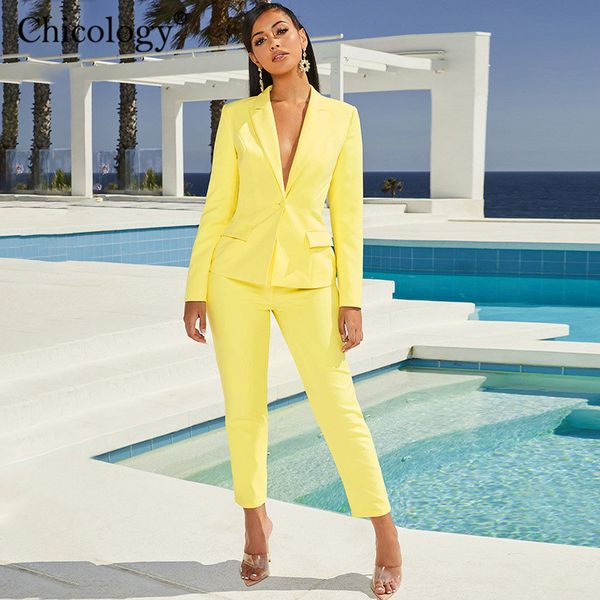 chicology blazer belt high waist pant 2020 winter fall casual 2 piece set office women suit neon lady business clothes, White
chicology blazer belt high waist pant 2020 winter fall casual 2 piece set office women suit neon lady business clothes, White