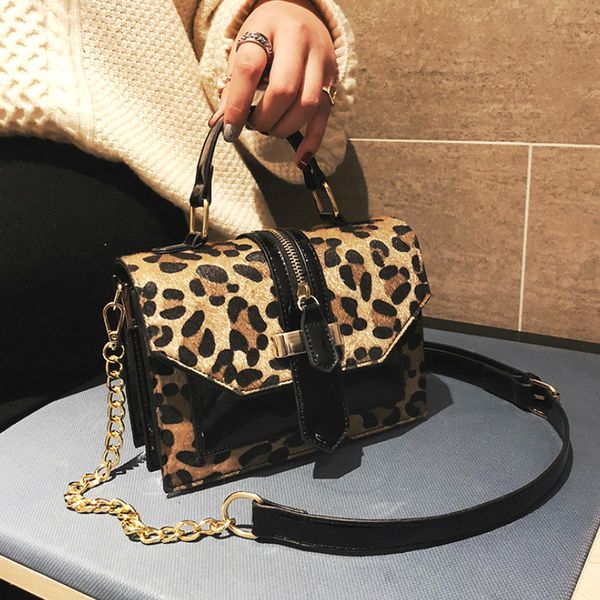 women cool leopard crossbody bags zipper decoration ladies chain handbags purses patent leather small shoulder bag female
women cool leopard crossbody bags zipper decoration ladies chain handbags purses patent leather small shoulder bag female