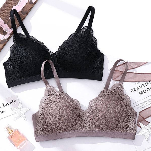 roseheart women fashion black gray brown wireless lace bra set bralette cup a b underwear female plus size lingerie sets, Red;black
roseheart women fashion black gray brown wireless lace bra set bralette cup a b underwear female plus size lingerie sets, Red;black