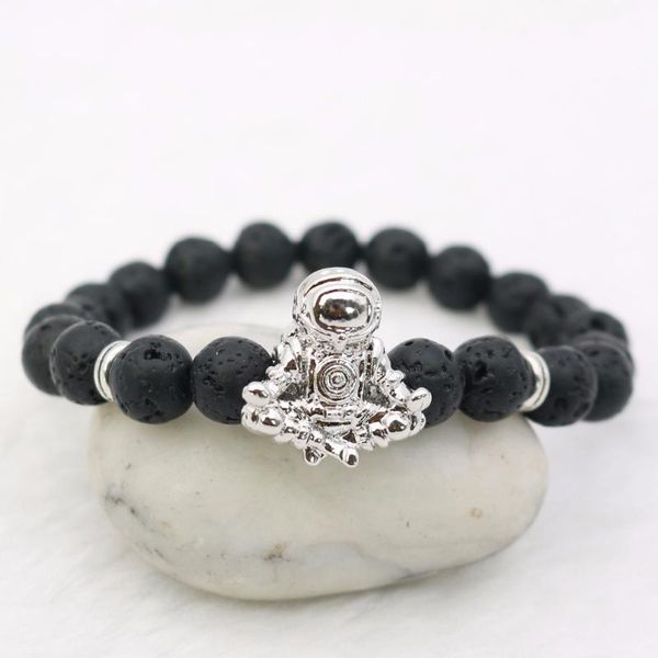 rock lava stones astronaut charm bracelets beaded stretchy meditation couple lucky jewelry, Golden;silver
rock lava stones astronaut charm bracelets beaded stretchy meditation couple lucky jewelry, Golden;silver