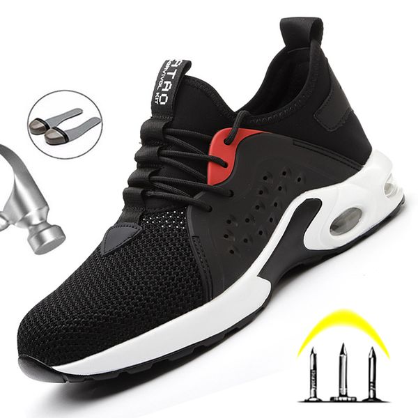 boots drop male work safety steel toe shoes men sneakers breathable indestructible, Black
boots drop male work safety steel toe shoes men sneakers breathable indestructible, Black