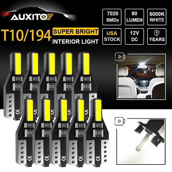 10шт t10 194 168 led canbus номерного знака интерьер клин лампочки 6000k xenon белый декоративные лампы dc12v двери свет txtb1
10шт t10 194 168 led canbus номерного знака интерьер клин лампочки 6000k xenon белый декоративные лампы dc12v двери свет txtb1