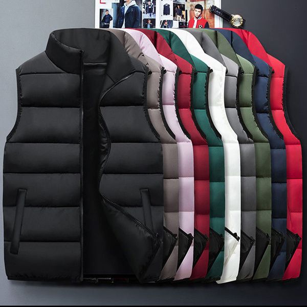 2020 new 9 colors vest men winter casual thicken warm cotton-padded solid color big pockets sleeveless coat plus size 5xl, Black;white
2020 new 9 colors vest men winter casual thicken warm cotton-padded solid color big pockets sleeveless coat plus size 5xl, Black;white