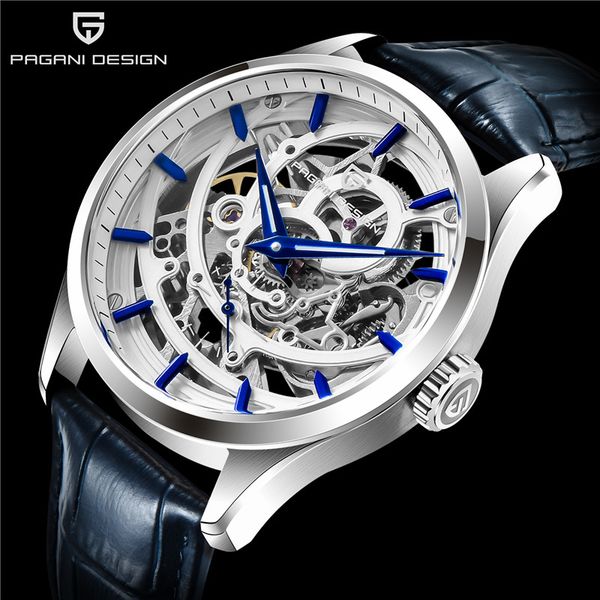 pagani design men fashion skeleton mechanical watch waterproof automatic watches clock reloj hombre 2020, Slivery;brown
pagani design men fashion skeleton mechanical watch waterproof automatic watches clock reloj hombre 2020, Slivery;brown