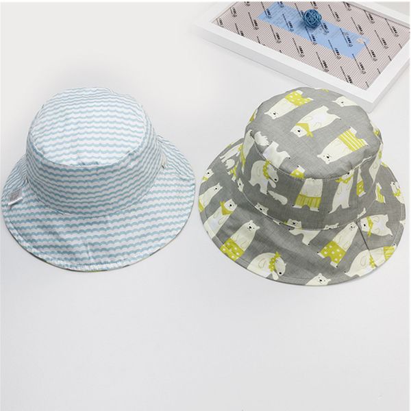 new summer cartoon print cotton baby hat kids girls fisherman hat boys sun bucket double sided visor thin breathable sun, Blue;gray
new summer cartoon print cotton baby hat kids girls fisherman hat boys sun bucket double sided visor thin breathable sun, Blue;gray