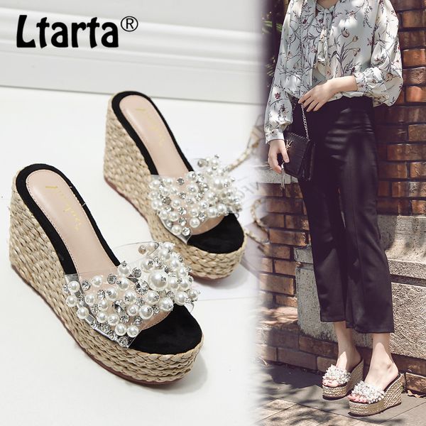 ltarta 2020 summer new fashion wedge heel platform slippers everyday wear casual high heel women sandals, Black
ltarta 2020 summer new fashion wedge heel platform slippers everyday wear casual high heel women sandals, Black