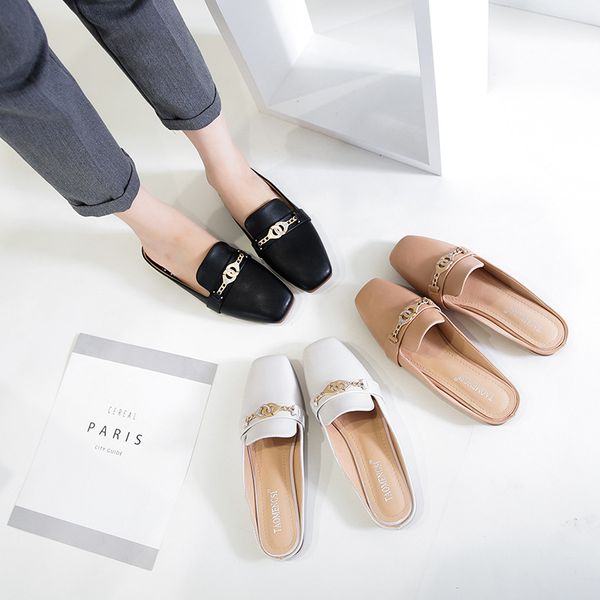 new flats mules women square toe slippers metal decoration shallow shoes flat mule soft comfortable loafers sandalias mujer, Black
new flats mules women square toe slippers metal decoration shallow shoes flat mule soft comfortable loafers sandalias mujer, Black