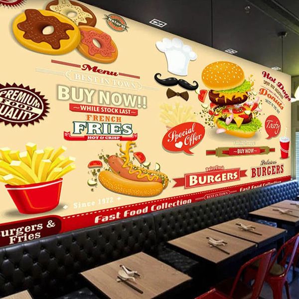 custom any size mural wallpaper 3d hand painted hamburger fast restaurant snack bar wall painting waterproof canvas fresco
custom any size mural wallpaper 3d hand painted hamburger fast restaurant snack bar wall painting waterproof canvas fresco