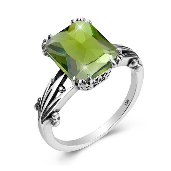 rings sterling 925 silver for women engagement wedding ring vintage square green peridot gemstone trendy fine jewelry wholesale, Golden;silver 
rings sterling 925 silver for women engagement wedding ring vintage square green peridot gemstone trendy fine jewelry wholesale, Golden;silver
